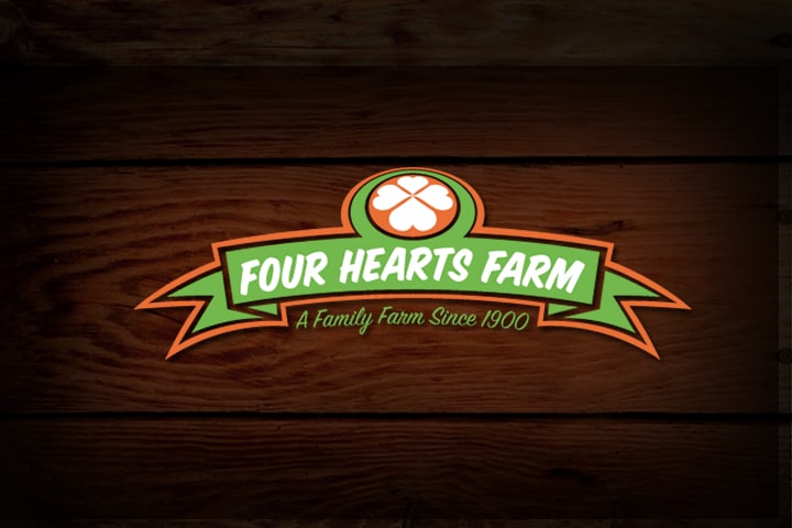 Four Hearts Farm logo design