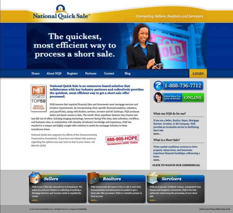 National Quick Sale Website Design