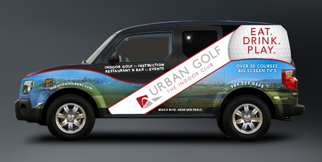 Urban Golf Car Wrap