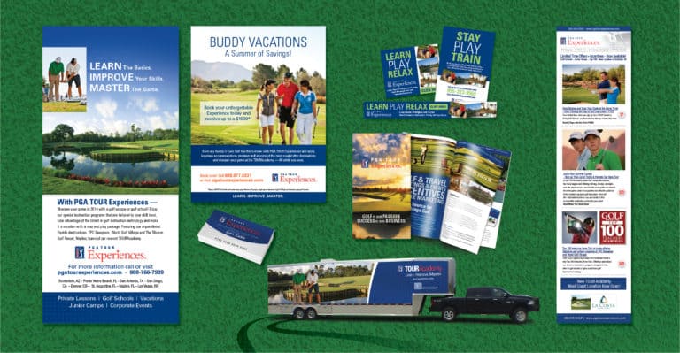 PGA Tour Experiences campaign materials