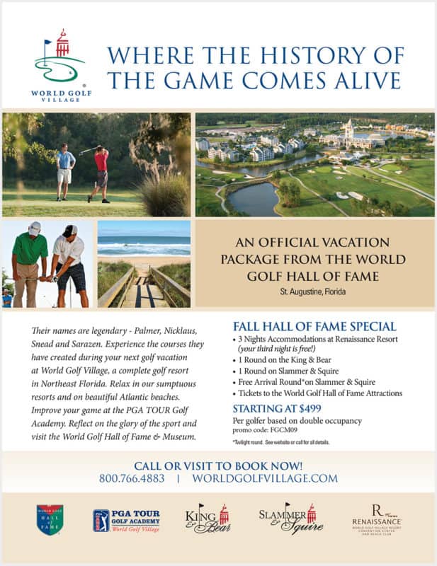 World Golf Village Ad Design