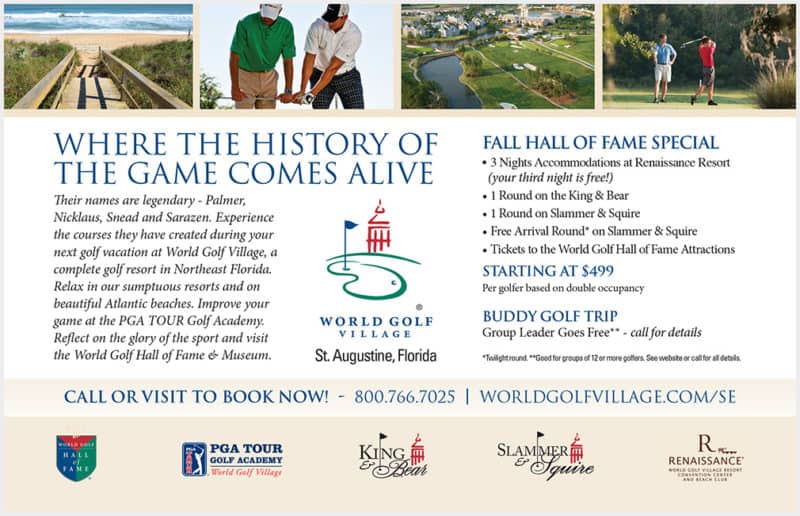 World Golf Village Ad Design