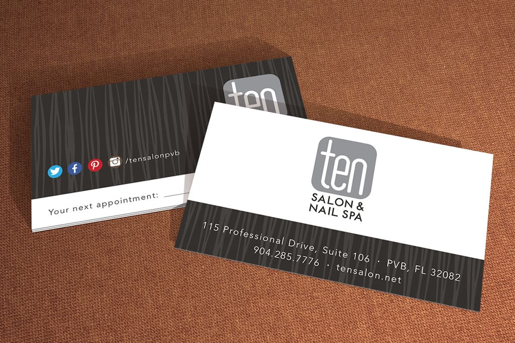 Ten Salon Business Card Design
