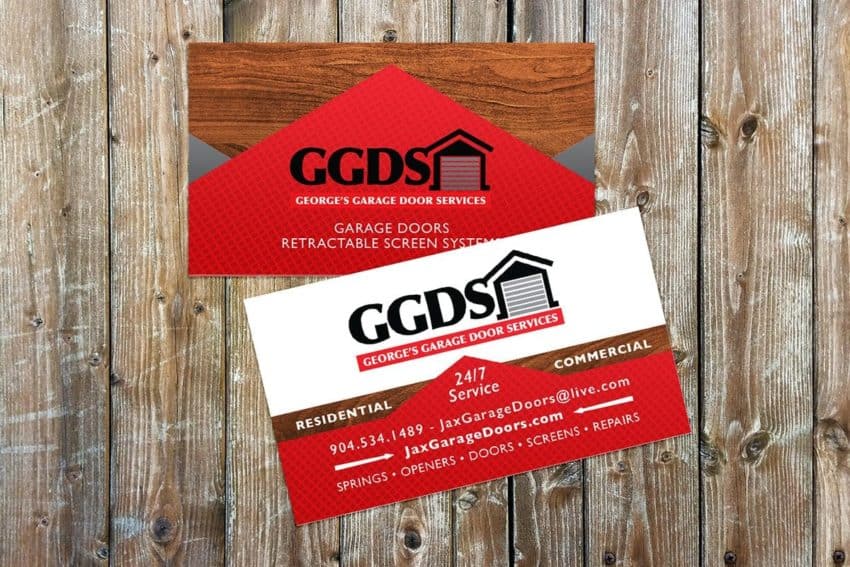 Garage Door Services Business Card Design Doohickey