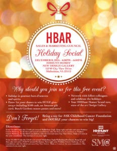 HBAR Holiday Social Invitation Design