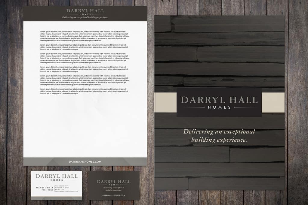 Darryl Hall Homes Stationery Design