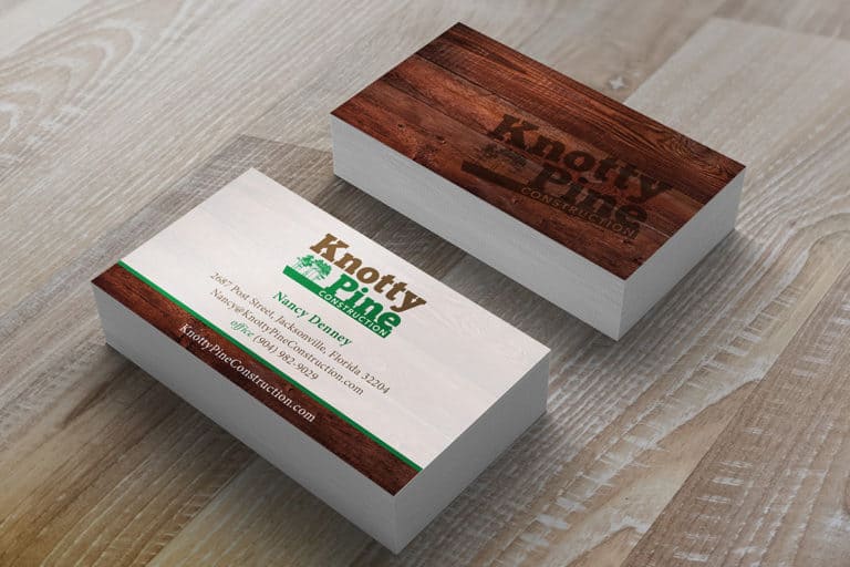 Knotty Pine Business Card Design