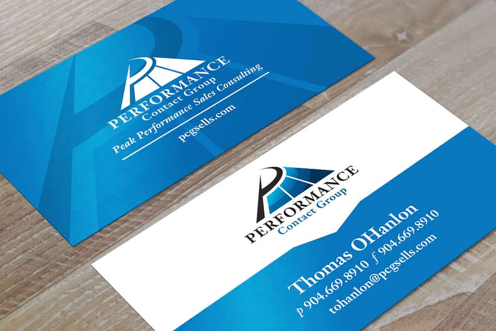 Performance Contact Group Business Card Design