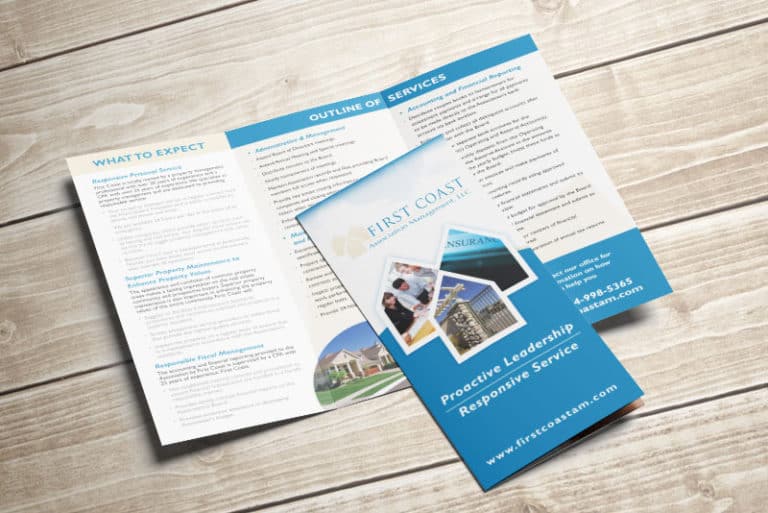 First Coast Association Management Brochure Design