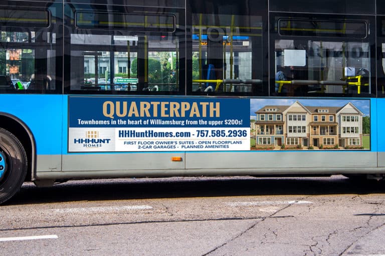 HHHunt Homes bus advertising