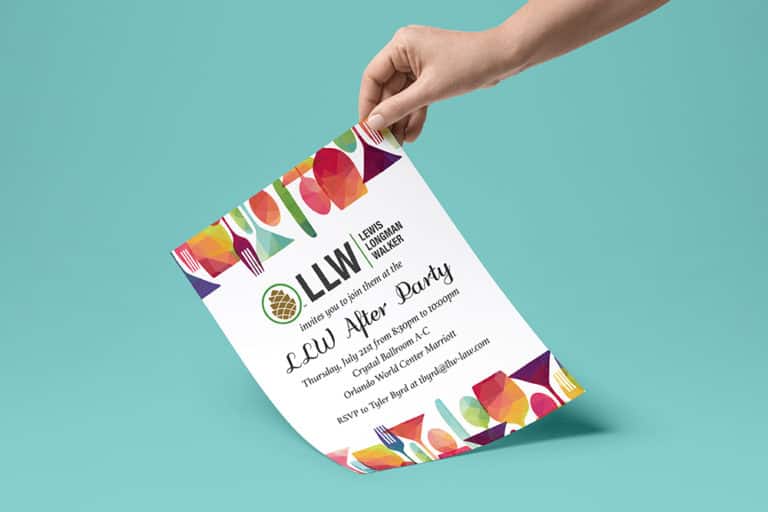 LLW After Party Invitation Design