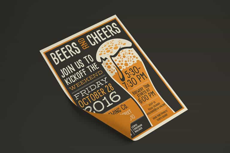 LLW Beers & Cheers Invitation Design