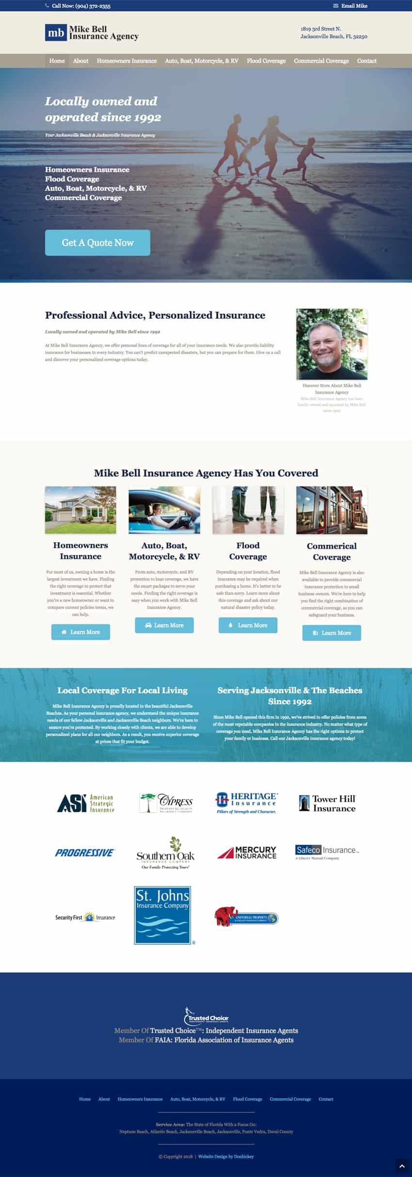 Mike Bell Insurance Agency Website Design
