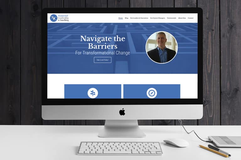 transcend leadership website design