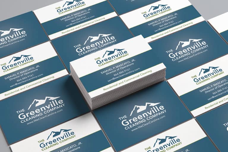 Greenville Cleaning Company Business Card Design