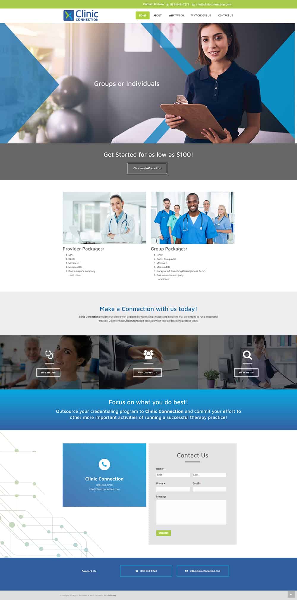 Clinic Connection Website Design