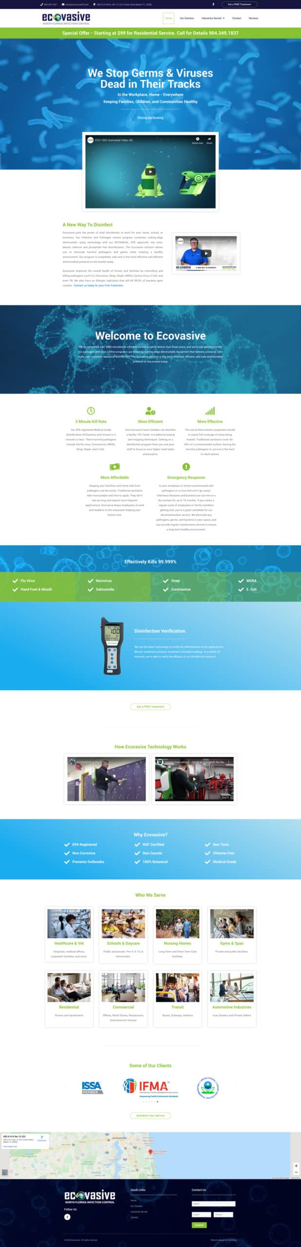ecovasive website design