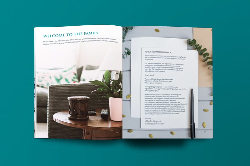 Inspired Living Resident Handbook Design Tampa Florida